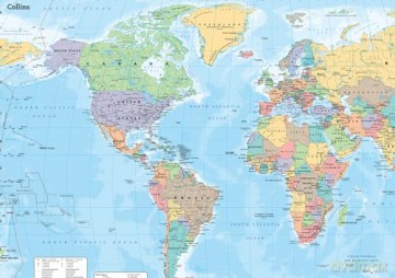 Collins World Wall Map - Collins Maps [KSIĄŻKA]