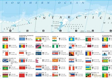 Collins World Wall Paper Map - Collins Maps [KSIĄŻKA]