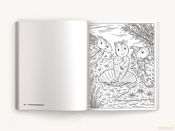 Color Me Capybaras: A Capy-tivating Coloring Book [KSIĄŻKA]