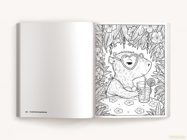 Color Me Capybaras: A Capy-tivating Coloring Book [KSIĄŻKA]