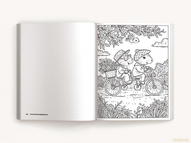 Color Me Capybaras: A Capy-tivating Coloring Book [KSIĄŻKA]