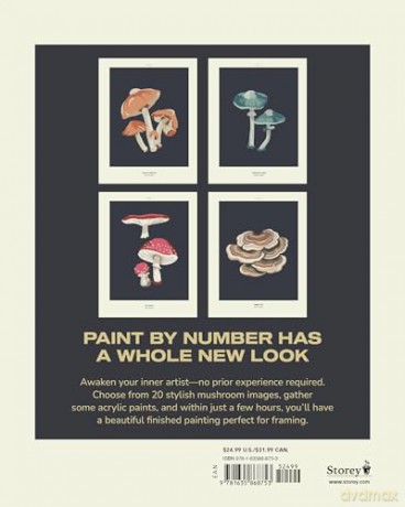 Coloready Mushrooms: 20 Modern Paint-by-Number Prints - A.K. Roxas [KSIĄŻKA]