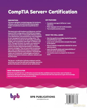 CompTIA Server+ Certification: Complete coverage of all CompTIA Server+ certification objectives (English Edition) - Ron Gilster [KSIĄŻKA]