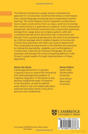 Computational Construction Grammar: A Usage-Based Approach (Elements in Cognitive Linguistics) - Jonathan Dunn [KSIĄŻKA]