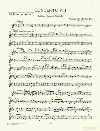 Corelli: Concerto Grosso Op.6 No.8 (solo vln 2) (EP4488-VLNCON2): Part(s) - Arcangelo Corelli [KSIĄŻKA]