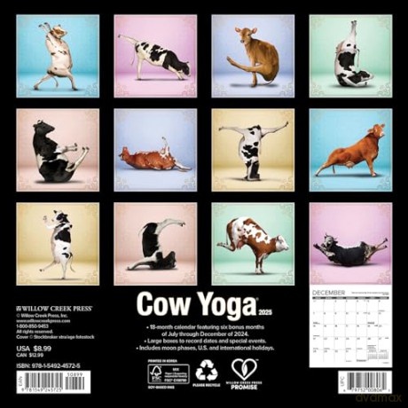 Cow Yoga 2025 Mini [KSIĄŻKA]