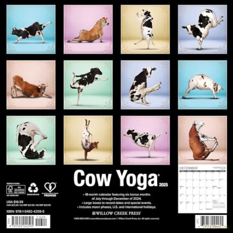 Cow Yoga 2025 Wall [KSIĄŻKA]