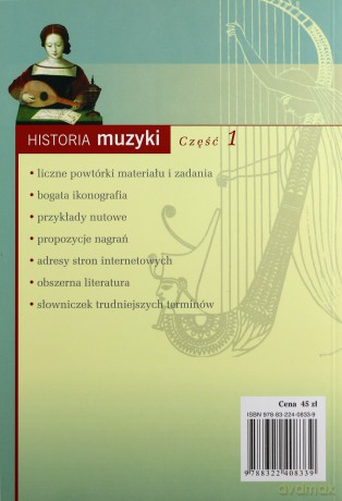 Historia muzyki 1 Podręcznik dla szkół muzycznych [KSIĄŻKA]