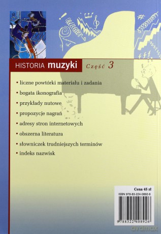 Historia muzyki 3 Podręcznik dla szkół muzycznych [KSIĄŻKA]
