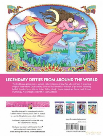 Creative Haven Gorgeous Goddesses Coloring Book (Adult Coloring Books: Fantasy) - Marty Noble [KSIĄŻKA]