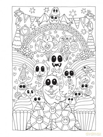 Creative Haven Haunted! Coloring Book: A World of Creepy and Cute - Angela Porter [KSIĄŻKA]