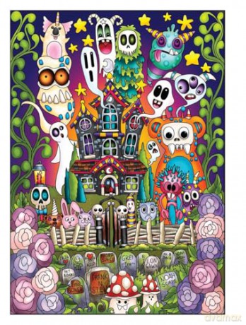 Creative Haven Haunted! Coloring Book: A World of Creepy and Cute - Angela Porter [KSIĄŻKA]