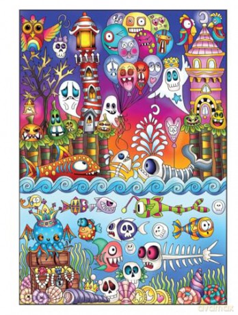 Creative Haven Haunted! Coloring Book: A World of Creepy and Cute - Angela Porter [KSIĄŻKA]