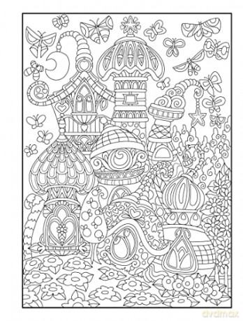 Creative Haven Whimsical Houses Coloring Book - Angela Porter [KSIĄŻKA]