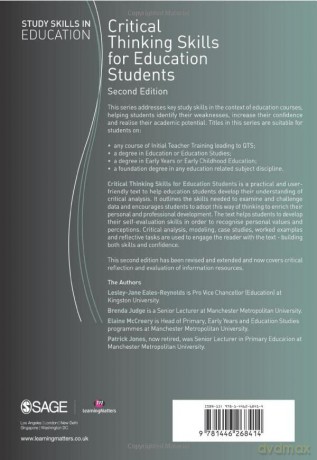 Critical Thinking Skills for Education Students (Study Skills in Education Series) - Lesley-Jane Eales-Reynolds [KSIĄŻKA]