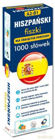 Hiszpański - Fiszki 1000 słówek dla znaj. podstawy [KSIĄŻKA]