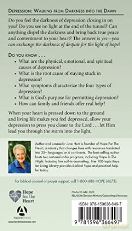 Depression: Walking from Darkness Into the Dawn (Hope for the Heart) - June Hunt [KSIĄŻKA]