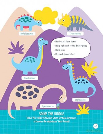 Dinosaurs Activity Book: Puzzles, Games, Coloring Pages, and More! - Woody Griffin [KSIĄŻKA]
