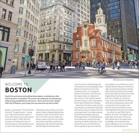 DK Top 10 Boston (Pocket Travel Guide) - DK Travel [KSIĄŻKA]