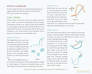 Doodle Stitching: The Christmas Collection Transfer Pack: 100 Holiday Embroidery Designs to Celebrate the Season - Aimee Ray [KSIĄŻKA]