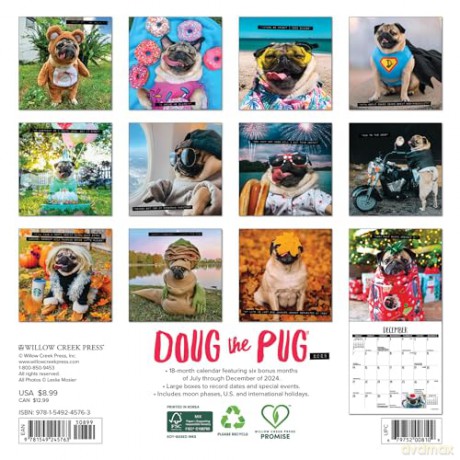 Doug the Pug 2025 Mini [KSIĄŻKA]