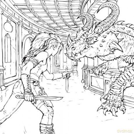 Dragon Riders: A Fantasy Coloring Book (Dover Adult Coloring Books) - Arkady Roytman [KSIĄŻKA]