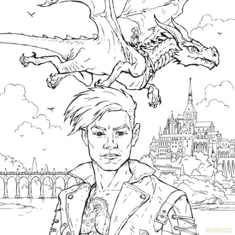 Dragon Riders: A Fantasy Coloring Book (Dover Adult Coloring Books) - Arkady Roytman [KSIĄŻKA]