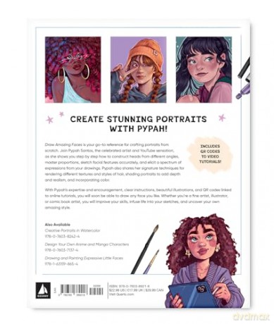Draw Amazing Faces: Learn the Basics and Develop Your Own Style - Pypah Santos [KSIĄŻKA]