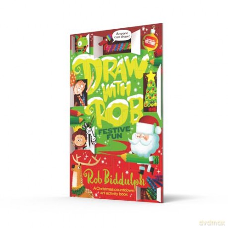 Draw With Rob: Festive Fun: The brand new fabulously festive Christmas art activity book from award-winning Rob Biddulph - the perfect gift for children! - Rob Biddulph [KSIĄŻKA]