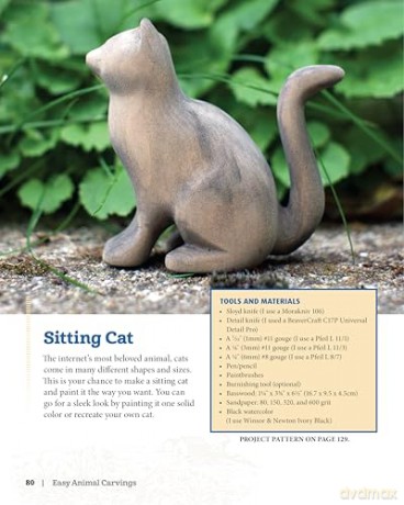 Easy Animal Carvings: Simple, Stylized, Step-by-Step Wolves, Whales, Birds, Bears, and More - Wouter de Bruijn [KSIĄŻKA]