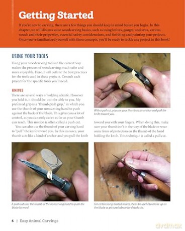 Easy Animal Carvings: Simple, Stylized, Step-by-Step Wolves, Whales, Birds, Bears, and More - Wouter de Bruijn [KSIĄŻKA]