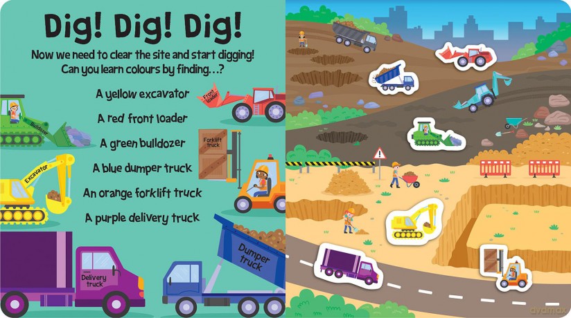 Easy Peely Diggers - Peel, Stick, Play! (Easy Peely - Peel, Stick, Play!) - Holly Hall [KSIĄŻKA]