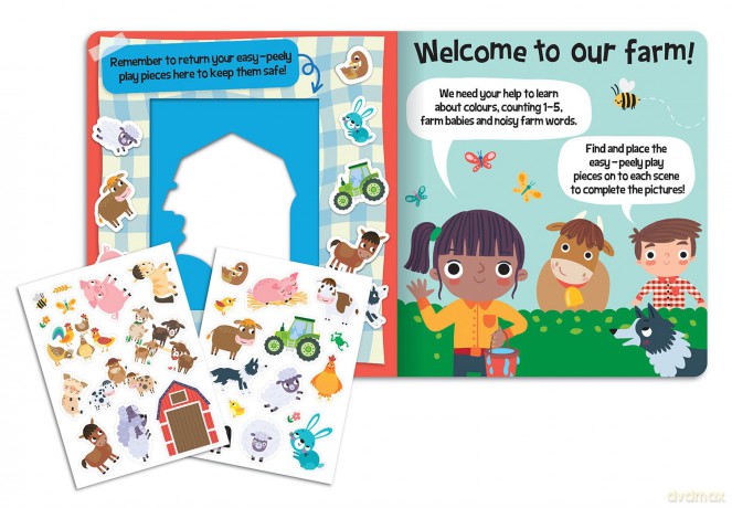 Easy Peely On the Farm - Peel, Stick, Play! (Easy Peely - Peel, Stick, Play!) - Holly Hall [KSIĄŻKA]