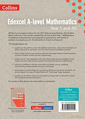 Edexcel A Level Mathematics Student Book Year 1 and AS (Collins Edexcel A Level Mathematics) - Chris Pearce [KSIĄŻKA]