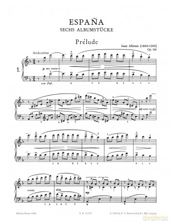 Espana Op.165 Piano - Isaac Albeniz [KSIĄŻKA]