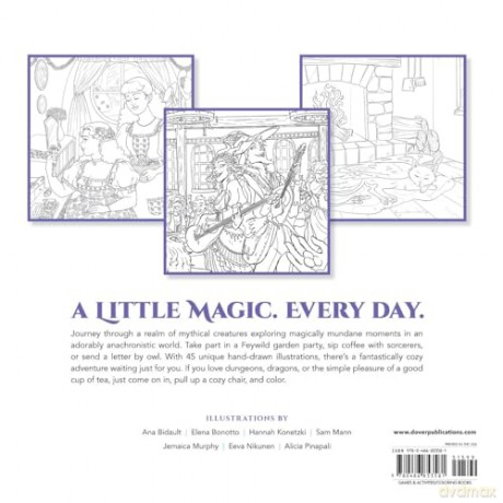Everyday Magic: A Cozy Fantasy Coloring Book (Dover Adult Coloring Books) - Ana Bidault [KSIĄŻKA]