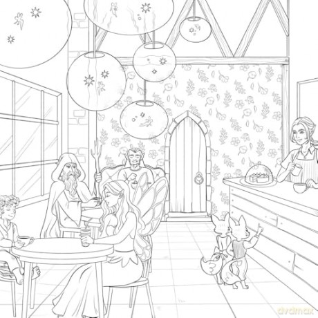 Everyday Magic: A Cozy Fantasy Coloring Book (Dover Adult Coloring Books) - Ana Bidault [KSIĄŻKA]