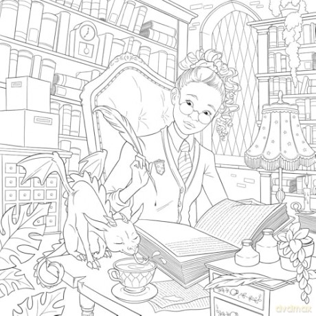 Everyday Magic: A Cozy Fantasy Coloring Book (Dover Adult Coloring Books) - Ana Bidault [KSIĄŻKA]