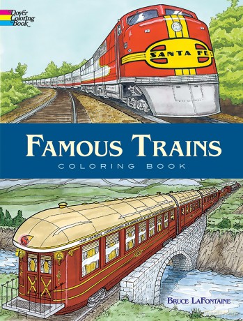 Famous Trains: Coloring Book (Dover History Coloring Book) - Bruce LaFontaine [KSIĄŻKA]