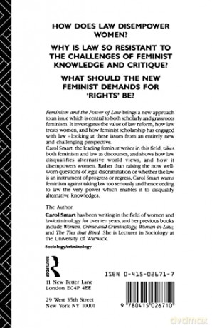 Feminism and the Power of Law (Sociology of Law and Crime) - Carol Smart [KSIĄŻKA]