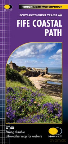 Fife Coastal Path XT40 Map (Trail Map) - Harvey Maps [KSIĄŻKA]