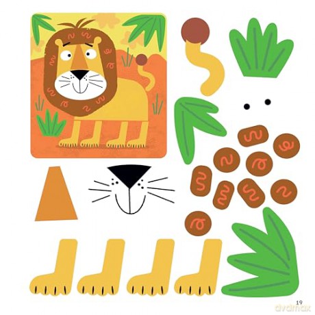 First Fun Sticker Painting: Wild Animals: 12 Colorful Creatures to Create - Edward Miller [KSIĄŻKA]