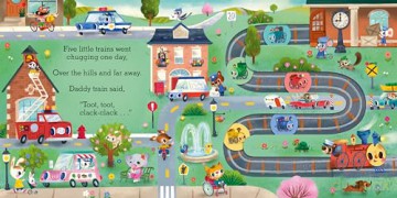 Five Little Trains: A Nursery Rhyme Counting Book for Toddlers: 3 (Slide and Count Books - Camilla Reid, 3) - Camilla Reid [KSIĄŻKA]