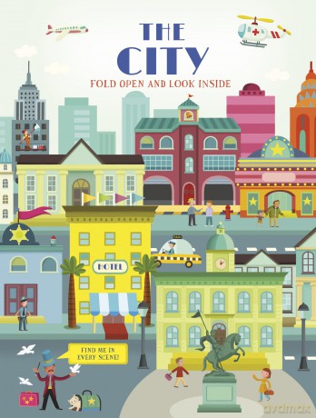 Fold Open and Look Inside: The City: City service - Yoyo Books [KSIĄŻKA]