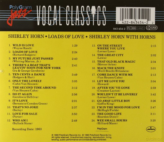 Shirley Horn: Loads Of Love [CD]