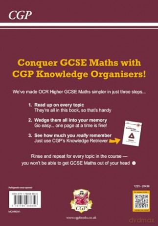 GCSE Maths OCR Knowledge Organiser - Higher: Perfect for the 2024 and 2025 Exams (CGP OCR GCSE Maths) - CGP Books [KSIĄŻKA]