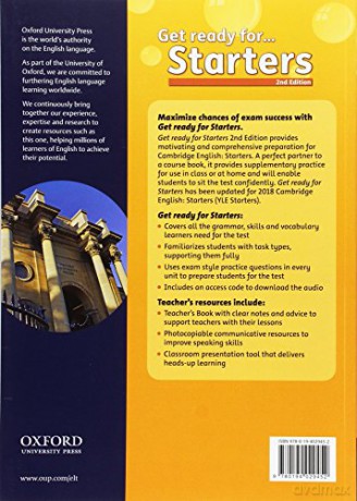 Get ready for... Starters: Student's Book with downloadable audio: Maximize chances of exam success with Get ready for...Starters, Movers and Flyers! - Petrina Cliff [KSIĄŻKA]