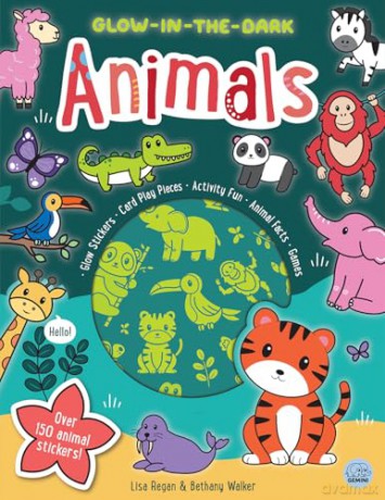 Glow-in-the-Dark Animals Sticker Activity (Glow-in-the-Dark Sticker Activity Book) - Lisa Regan [KSIĄŻKA]
