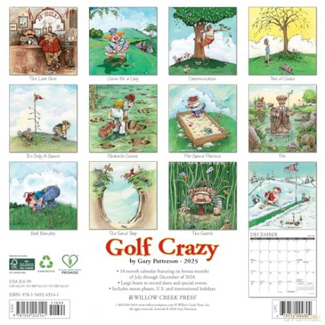 Golf Crazy by Gary Patterson 2025 Wall [KSIĄŻKA]