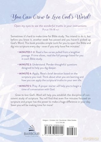 Grow to Love God's Word: 150 Encouraging Bible Studies for Women - Compiled by Barbour Staff [KSIĄŻKA]